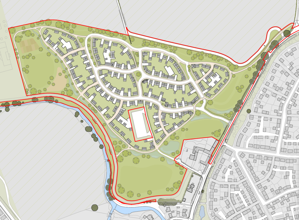 CAD drawing of Chichester Land Development plan