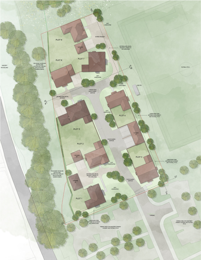 Development drawing of the Hamstreet plot