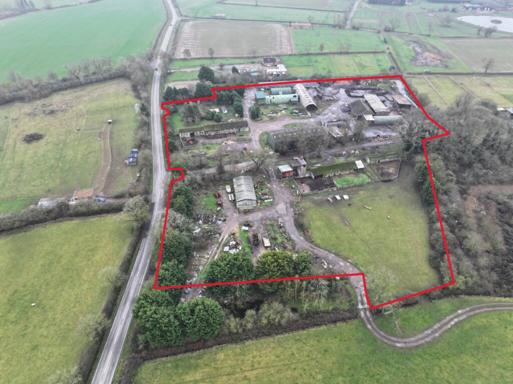 Aerial view of the Lubenham farmholding